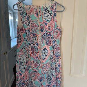 Lilly Pulitzer Aqua and Pink Patterned Mini Dress